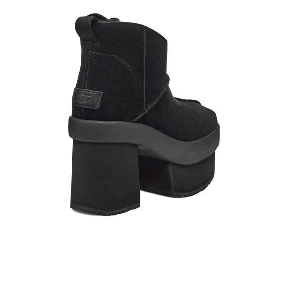 UGG Women's New Heights Platform Mini Black Suede Boots 1157910 size 7 NEW - Picture 12 of 16